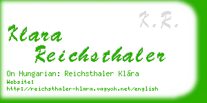 klara reichsthaler business card